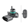 HELLA 358152201 Manifold Absolute Pressure Sensor Sensor, boost pressure - 4-pin connector - Bolted
