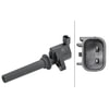 HELLA 358168571 Direct Ignition Coil Ignition Coil - 2-pin connector - Flush-Fitting Pencil Ignition Coils - Bolted