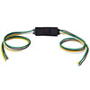 Tectran 685-410 Trailer Power Cable Plug and Receptacle Socket Kit Electrical Connectors - 4-Way, Molded Square , with Wires