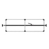 Save-A-Load 080-01215 Tow Bar SL-30 Heavy Duty Cargo Bar, 84"-114", Fixed Feet, Attached 3 Crossmember Hoop, Black