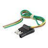 CURT Manufacturing 58030 Trailer Connector Kit 4-Way Flat Connector Plug with 12in. Wires (Trailer Side)