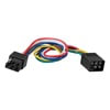 CURT Manufacturing 58034 Trailer Connector Kit 6-Way Square Connector Plug/Socket with 12in. Wires (Packaged)