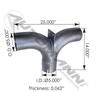 562.U45STA by AUTOMANN - Exhaust Splitter Tee - 5 Inch, With Divider Plate