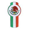 United Pacific 10967 Emblem Emblem - Chrome Die Cast Mexico Flag, for Kenworth T680 & T880