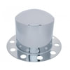 21223 by UNITED PACIFIC - Stainless Dome Rear Axle Cover 2PC Kit for 33mm Nut Cover, Steel/Aluminum Wheel