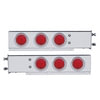 United Pacific 22350 Light Bar Light Bar - Rear, Stainless Steel, Spring Loaded, 3-3/4" Bolt Pattern, with 6" x 4" Round