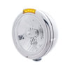 31773 by UNITED PACIFIC - Headlight - RH/LH, 7", Round, Chrome Housing, Crystal H4 Bulb, with 4 Amber LED Signal Light with Amber Lens