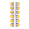 United Pacific 31979 Air Cleaner Light Box Panel Air Cleaner Light Box Panel - Stainless Steel, 12 Cutouts, Amber LED, Clear