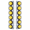United Pacific 33810 Air Cleaner Light Box Panel Air Cleaner Light Box Panel - Stainless Steel, 12 Cutouts, Amber LED/Lens,