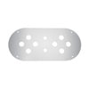 United Pacific 34026 Dome Light Bracket Dome Light Bracket - Stainless Steel, with 8 x 3/4" Mini Light Cut-Outs