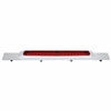 United Pacific 36712 Mud Flap Hanger Mud Flap Hanger - Mud Flap Plate, Top, Chrome, with 19 LED 17" Light Bar & Bezel, Red