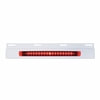 United Pacific 36715 Mud Flap Hanger Mud Flap Plate - Stainless Steel, Top, with 19 LED 17" Light Bar, Red LED/Red Lens