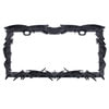 United Pacific 50114 License Plate Frame License Plate Frame - Black, Tribal Flame