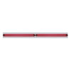 United Pacific 63808 Mud Flap Hanger Mud Flap Hanger - Mud Flap Plate, Top, Chrome, with Two 24 LED 12" "Glo" Light Bars, Red