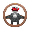 United Pacific 88372 Steering Wheel YourGrip GT PRO Leather Series Steering Wheel - 18 inches, Brown