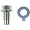 Dorman 090-049CD Engine Oil Drain Plug Oil Drain Plug Pilot Point M12-1.25, Head Size 13Mm