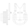 Kit Masters 1077-07735-09X Engine Cooling Fan Clutch Pulley Bracket Kysor-Style Hub - Remanufactured