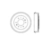 Bendix E12750016 Brake Drum Brake Drum