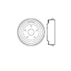 Bendix E12772022 Brake Drum Brake Drum