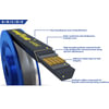 Goodyear Belts E210 V-Belts E210 Classic Wrapped V-Belt: E Profile,215.71 Effective Length