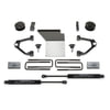K1070M by FABTECH - Budget Lift System w/Shock; w/Stealth Monotube Shocks; 4 in. Lift; Incl. Upper Control Arms/Ball Joint; Diff. Mounts; Skid Plate; Blocks/U-Bolts; Rear Shocks; All Req. Hardware;