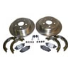 Crown 52060147K Brake Rebuild Kit Disc Brake Service Kit; Rear; Kit Includes Pads/Rotors/Parking Brake Shoe And Lining