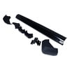Crown 55026257K Bumper Rear Bumper Kit; Incl. Bumper; 2 End Caps; 2 Bumper Guards; 2 Brackets; Black;
