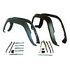 Crown 5AGKM Fender Flare Fender Flare Master Kit; Incl. Steel Retainers; Hardware; Flat Black;