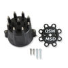 84333 by MSD - MSD Distributor Cap - V8 - HEI Terminals - Black - Spark Plug Wire Retainer