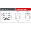 Firestone W013587447 Suspension Air Spring Kit Airide Air Spring Double Convoluted 22-1.5