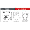 Firestone W013589149 Suspension Air Spring Kit Airide Air Spring Reversible Sleeve 1T19L-7