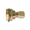 Tectran 113-8AB-R Air Brake Air Line Fitting Bulkhead Frame Fitting for Female to Nylon Tubing. 1/2" OD, 1.75" OAL, Fix-it