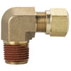 Tectran 1369-6BR Male Elbow Fitting Air Brake Air Line Elbow - Brass, 3/8 in. Tube, 1/4 in. Thread