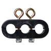 94-0002-R by TECTRAN - Air Brake Air Line Clamp - Beefy Style, 3 Hole, 2 Eye-Bolts, for Dual Air and 1 Power Line