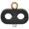 Tectran 940-22-R Air Brake Hose and Power Cable Clamp Air Brake Air Line Clamp - Beefy Style, 2 Hole, 1 Eye-Bolt, for 2 Air