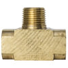 Tectran 106-B-R Air Brake Air Line Fitting Air Brake Air Line Thread Branch Tee - Brass, 1/4 in. Pipe Thread, Extruded