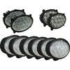 Stens JDKIT-2 Driving Light Kit 10-Piece LED Light Kit, 560W, 49,200 Lumens, 12/24V, 46.6A, Hi/Lo Hood and Cab