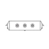Tramec Sloan TSJ8068 Air Brake Reservoir Black Coated Steel Air Brake Air Tank - 8" Tank Diameter, 1425 cu.in Capacity, 32"