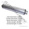 Automann 562.U64509 Exhaust Muffler Exhaust Muffler, 4" Inlet / 5" Outlet 9" Body Diameter (Standard)