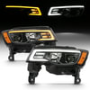 Anzo 111418 Headlight Set Projector Headlight Set; w/Plank Style Switchback; Black w/Amber; Pair;