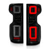 Anzo 311415 Tail Light Set Tail Light Assembly; Full LED; Smoke Lens; Black Housing; w/Light Bar Sequential;