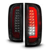 Anzo 311433 Tail Light Set Tail Light Assembly; LED; w/Red Light Bar; Black Housing; Smoke Lens;