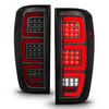 Anzo 311458 Tail Light Set Tail Light Assembly; Full LED; LED Tube; Sequential Signal; Black Housing; Smoke Lens; Pair;