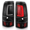 Anzo 311333 Tail Light Set Tail Light Assembly; LED; Clear Lens; Black; Pair;