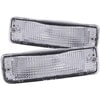 Anzo 511019 Turn Signal / Parking Light Assembly Euro Parking Lights; Clear Lens; Chrome Housing; Amber Reflector; Pair;