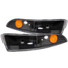 Anzo 511045 Turn Signal / Parking Light Assembly Euro Parking Lights; Clear Lens; Black Housing; Amber Reflector; Pair;