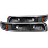 Anzo 511065 Parking Light Assembly Parking Light Assembly; Euro; Clear Lens; Black Housing; Amber Reflector; Pair;
