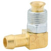 AGS Company CHF-28B Clamp-On Hose Fitting Clamp Elbow w/Nut 90, Br, 3/8 (5/8-18 I), Bag