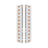 United Pacific 34467 Light Bar Air Cleaner Light Bar - Front, Stainless Steel, with Bracket, Clearance/Marker Light, Amber