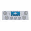 United Pacific 34563 Tail Light Panel Tail Light Panel - Rear Center Panel, Stainless Steel, with 4 x 7 LED 4" Reflector